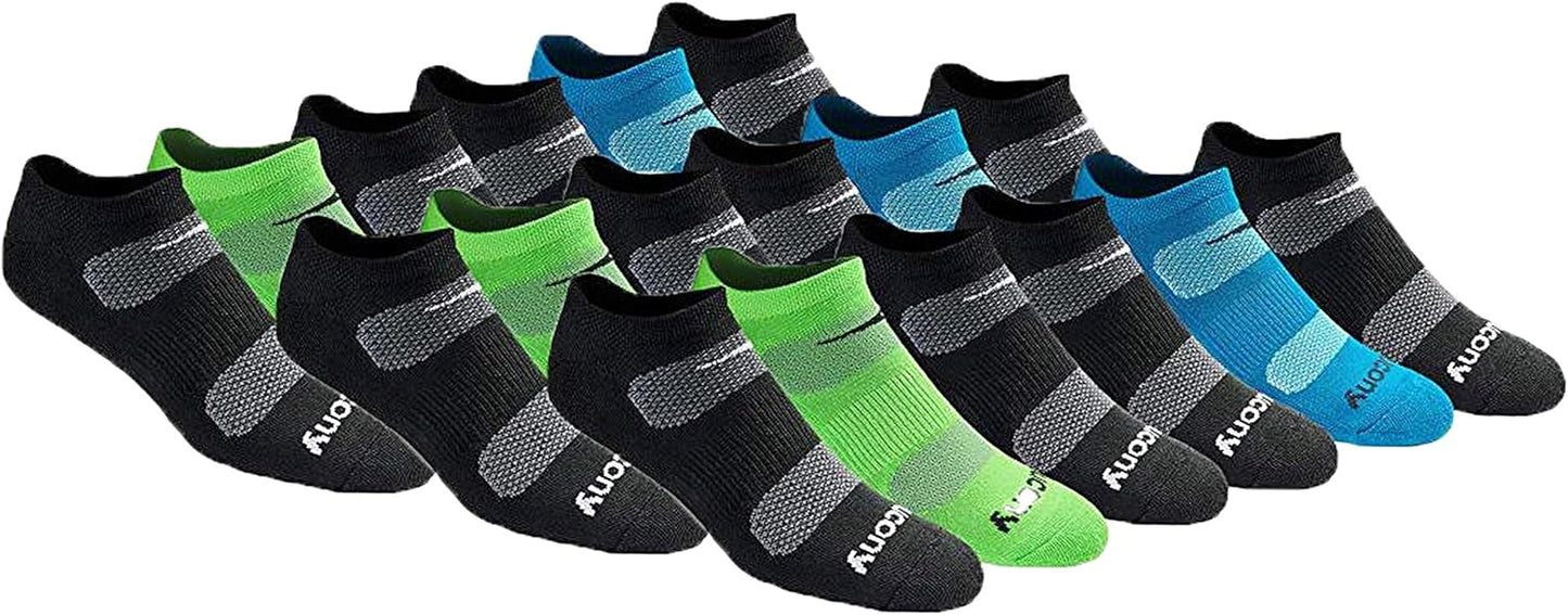 Saucony Men's RunDry Mesh No-Show Socks for Ultimate Comfort