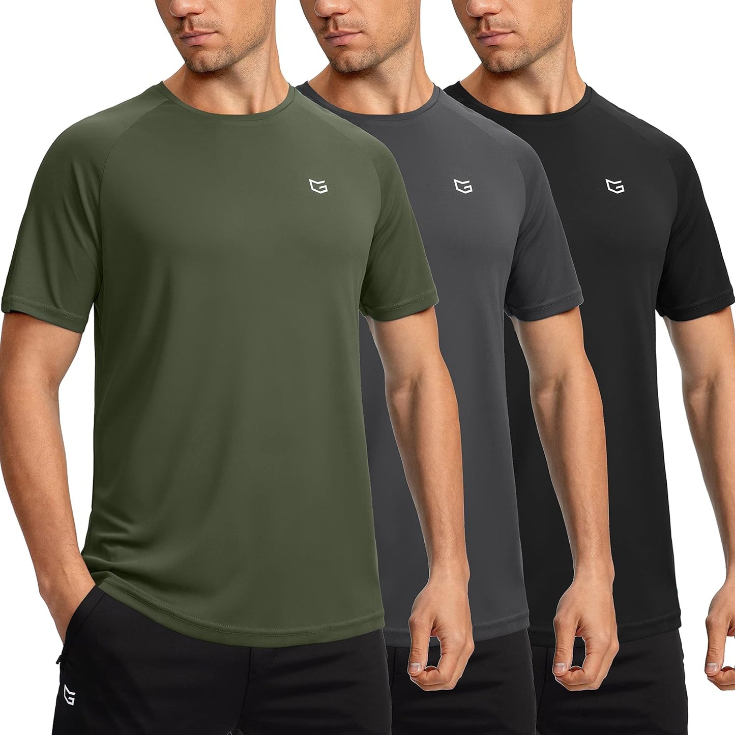 Men's Dry Fit Short Sleeve T-Shirt for Workout and Casual Wear