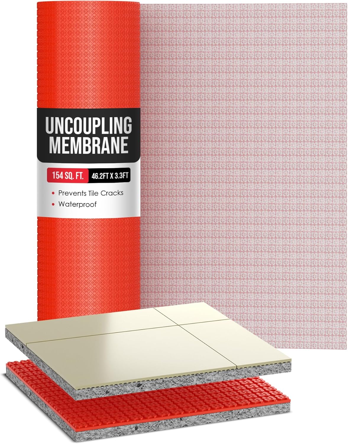 Houseables Uncoupling Membrane for Tile Underlayment and Flooring