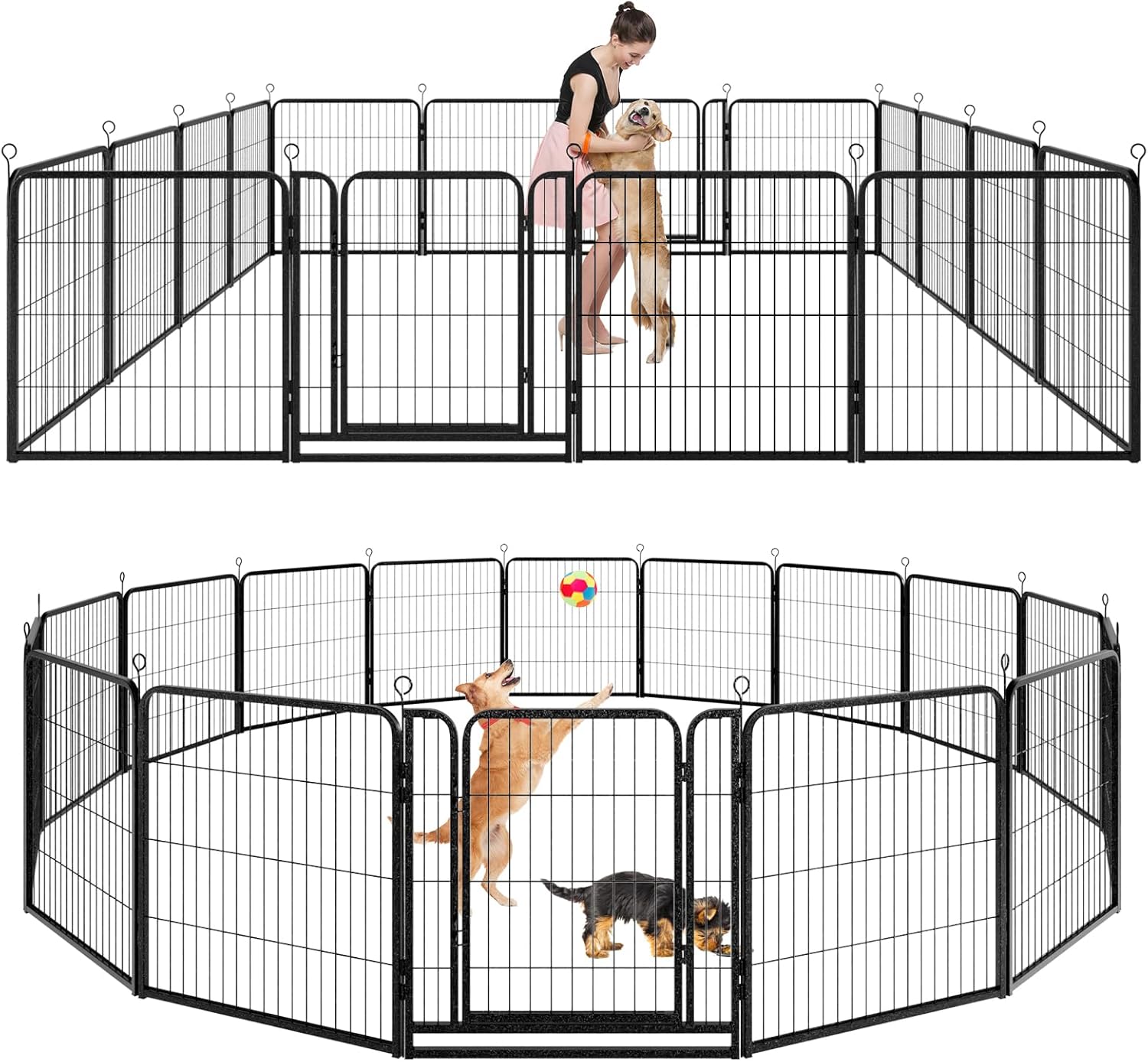 Dog Playpen Outdoor Extra Wide Heavy Duty Fence for Pets