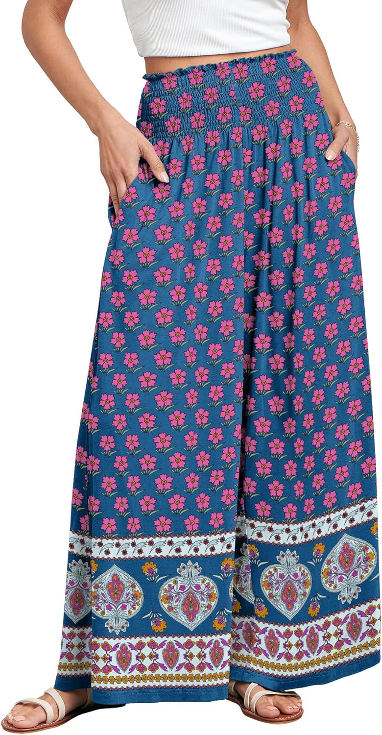 Chic Women Palazzo Pants for Summer Boho Style and Comfort