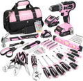 Pink Household Tool Kit with Drill 157PCS - Practical Home Set