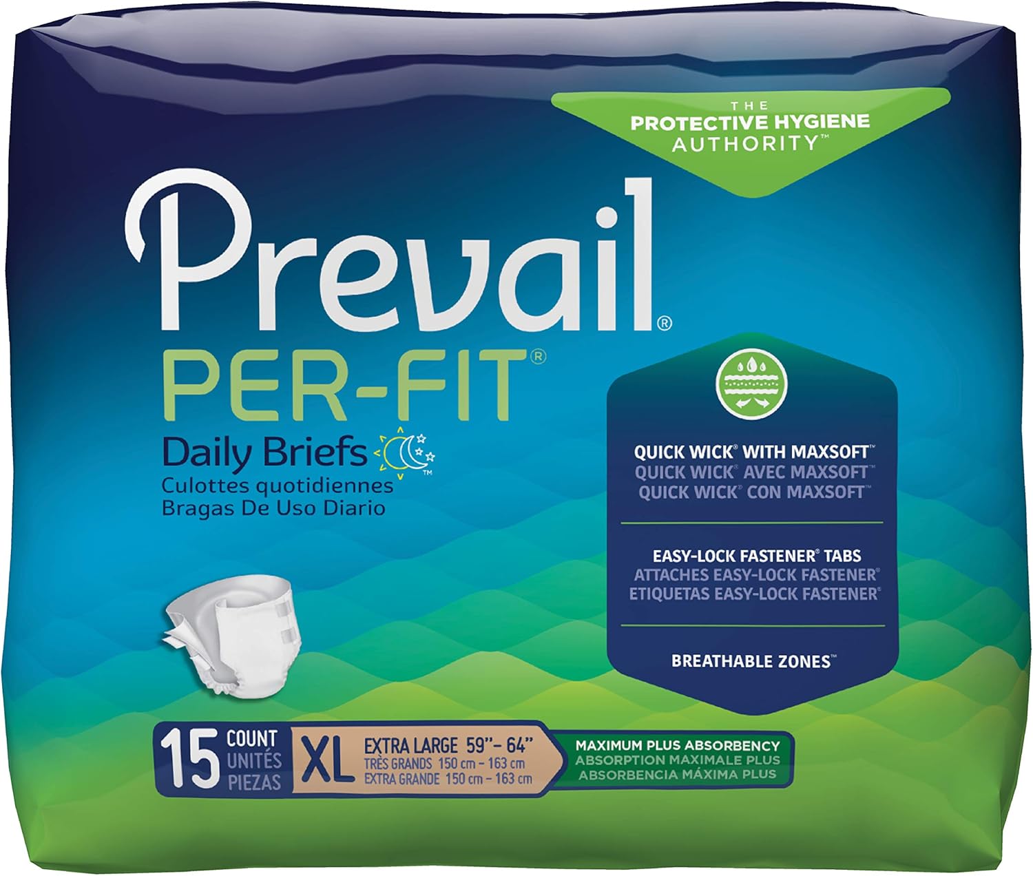 Prevail Incontinence Briefs: Maximum Absorbency XL