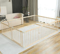 Baby Playpen Play Fence Gate Play Pen Wood Large - Spacious Wooden