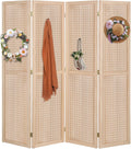 4 Panel Pegboard Freestanding Room Divider - Portable 5 ft Display