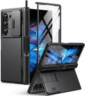 BERFY Z Fold 6 Case with 9H Screen Protector - Rugged Slim Protection