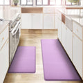 Cushioned Anti-Fatigue Kitchen Mats Set of 2 - Light Purple