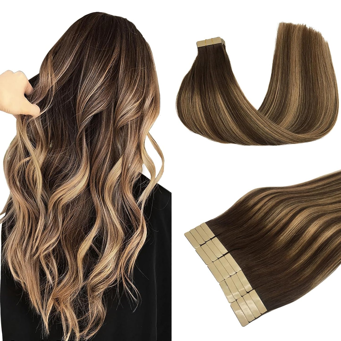 DOORES 20pcs Tape in Hair Extensions for Stunning Styles