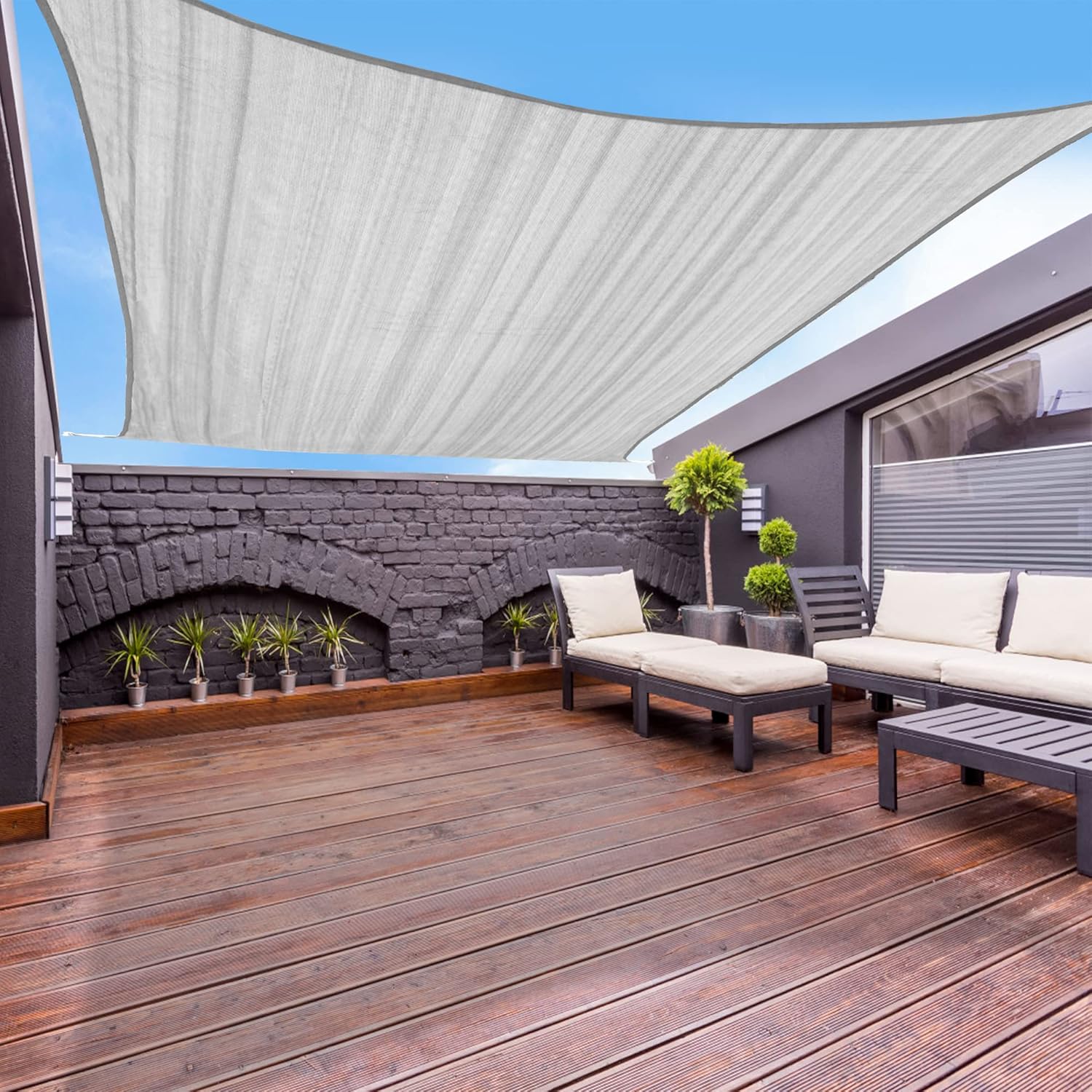Garden EXPERT 20ftx20ft Sun Shade Sail Canopy for Outdoor Spaces