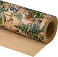 30 in x 100 ft Jumbo Kraft Christmas Wrapping Paper - Wild Animal
