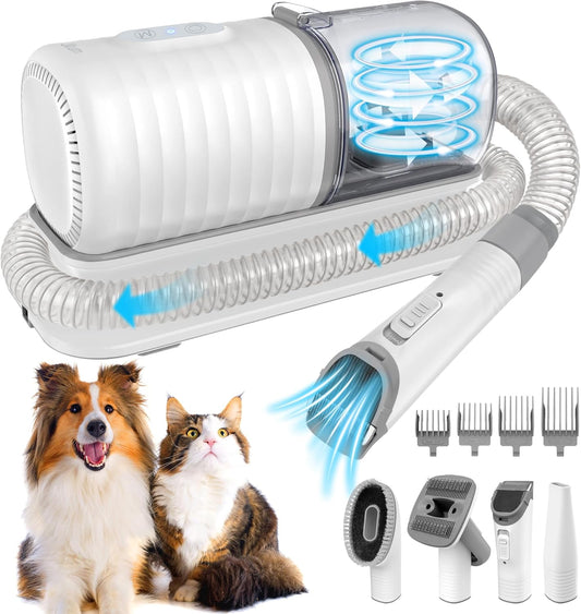 Dog Grooming Vacuum Kit with Powerful Suction for Shedding