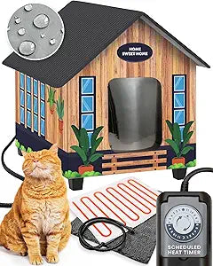 Insulated Cat Houses for Winter - Weatherproof Heated Shelter