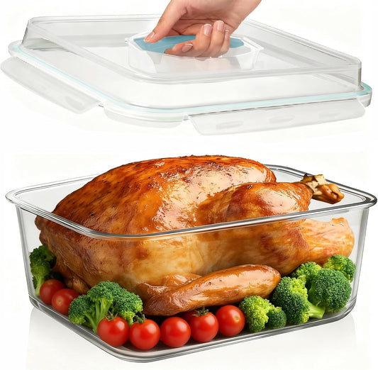 Large Glass Storage Containers with Lids for Food and Meals