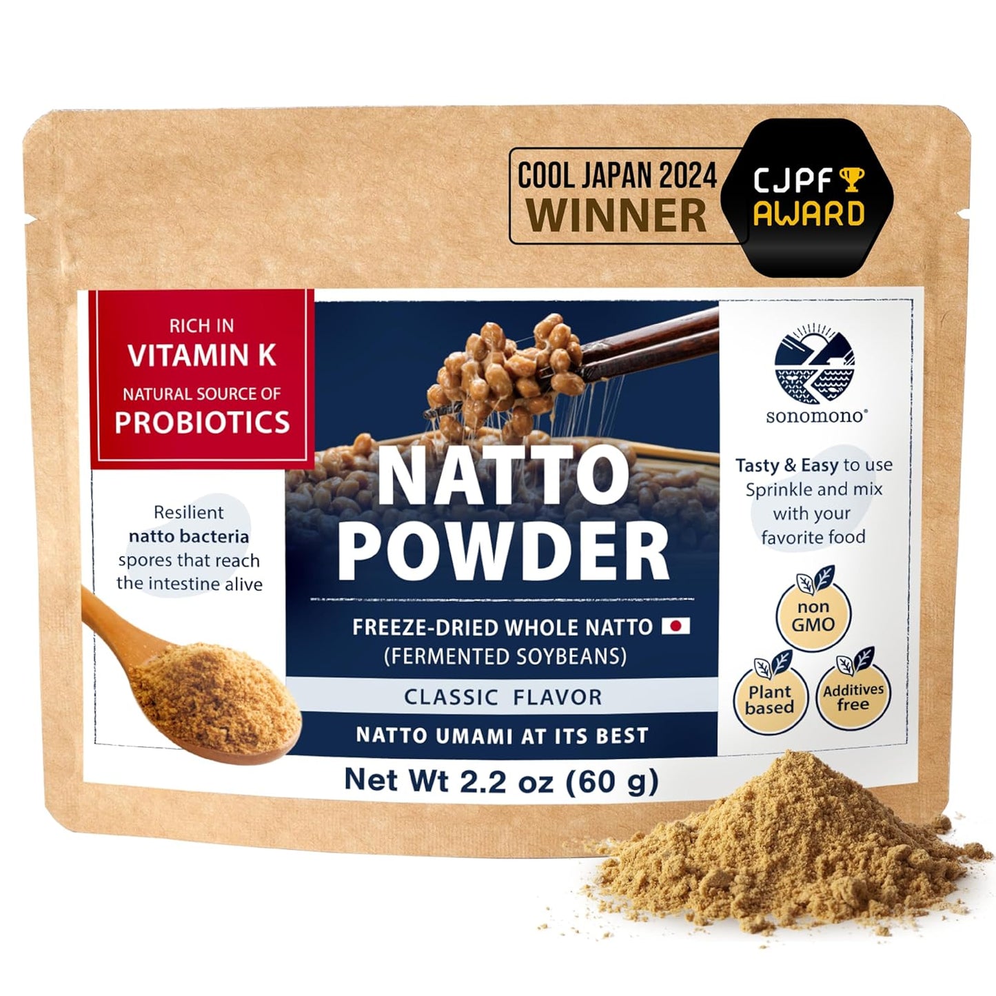 Japanese Natto Classic Flavor Fermented Soybean Powder 60 g