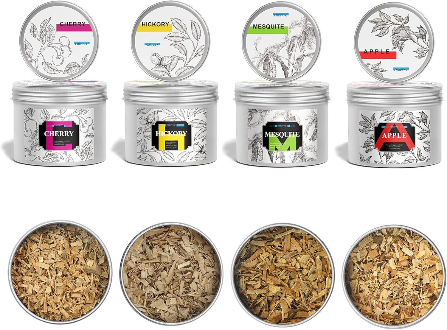 4-Pack Wood Chips for Handheld Smoke Gun - Flavor Variety!