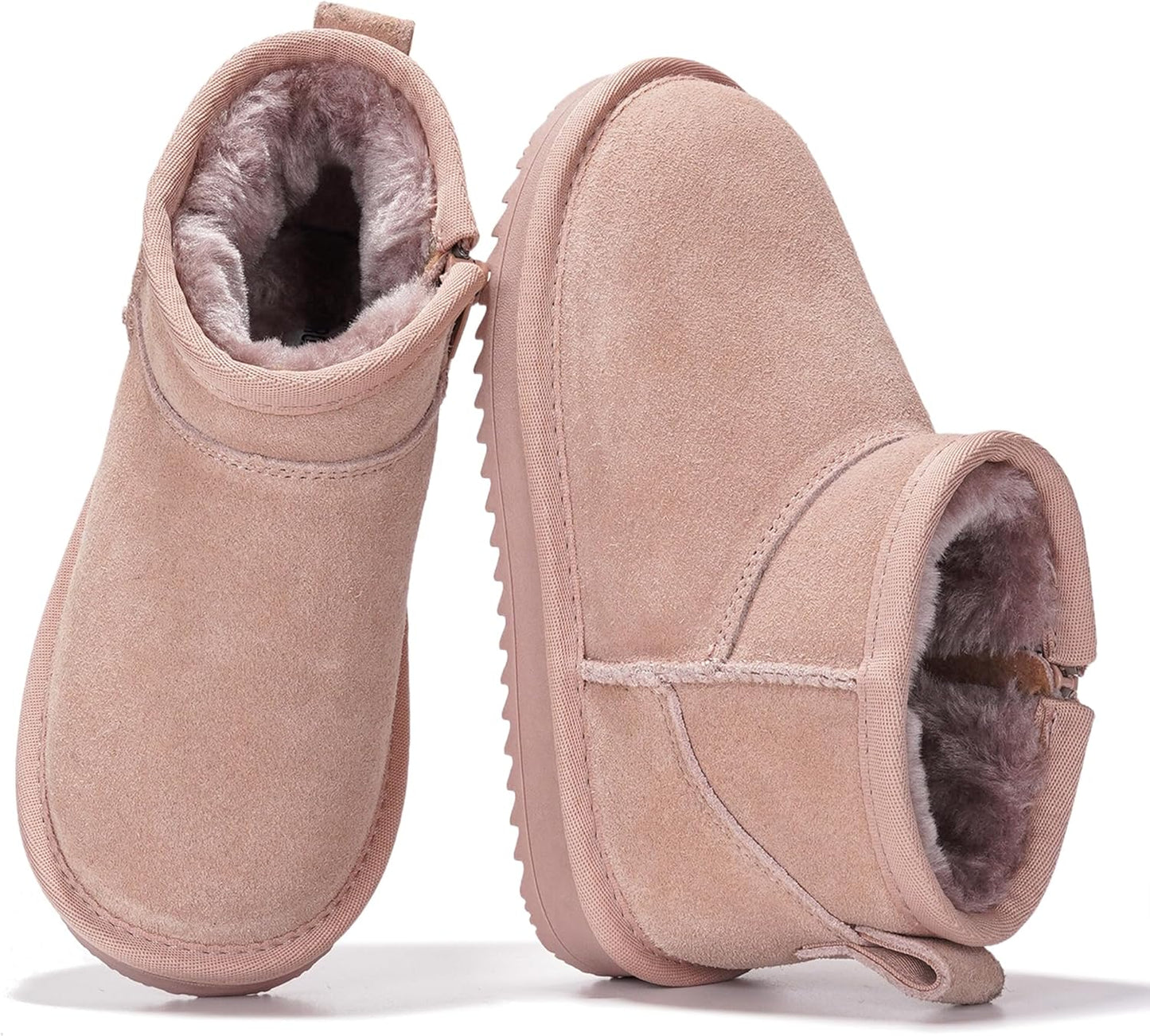 Project Cloud Genuine Leather Girls Boots for Winter Adventures