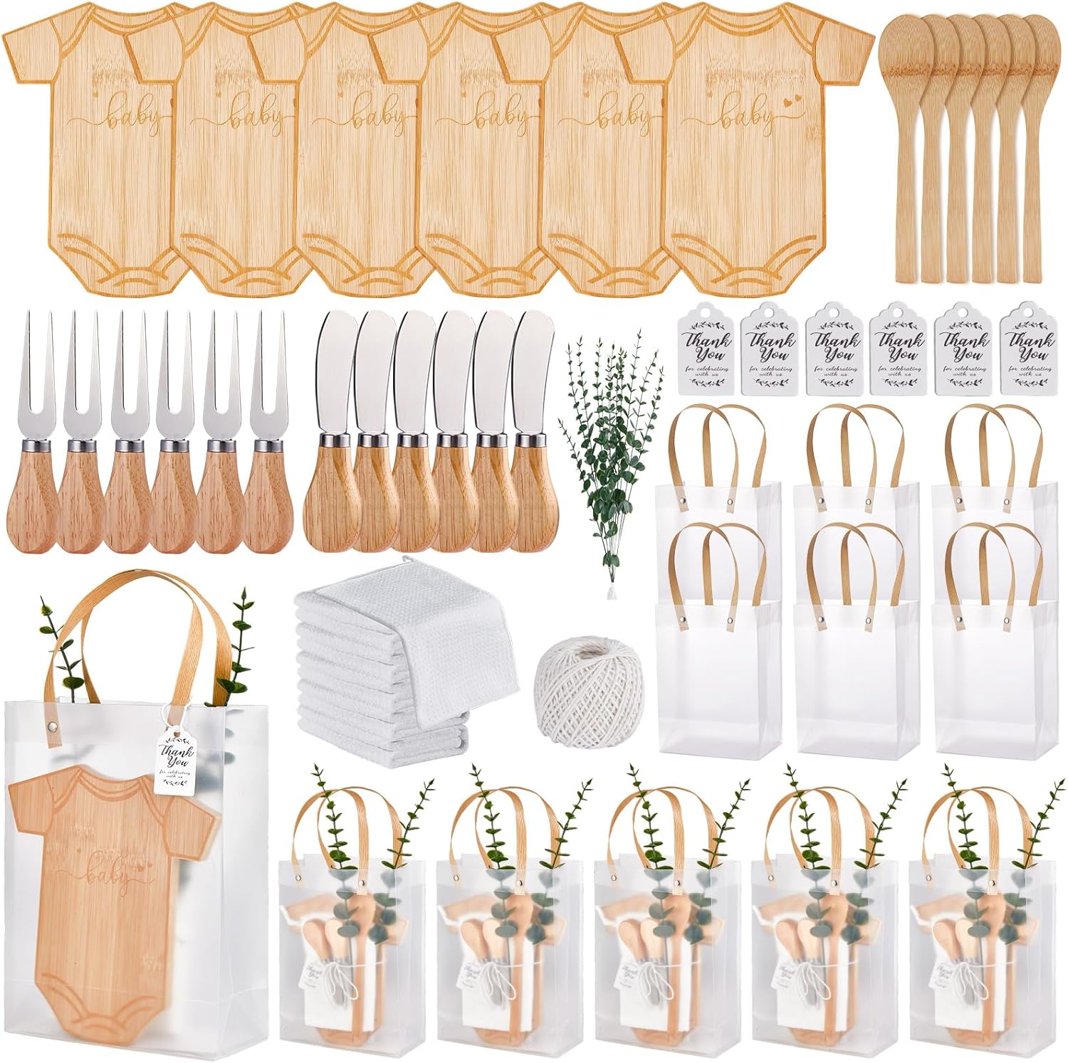 55Pcs Baby Shower Prizes for Game Winners with Gift Bags