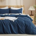 King Size Waffle Weave Duvet Cover Set for Luxurious Comfort