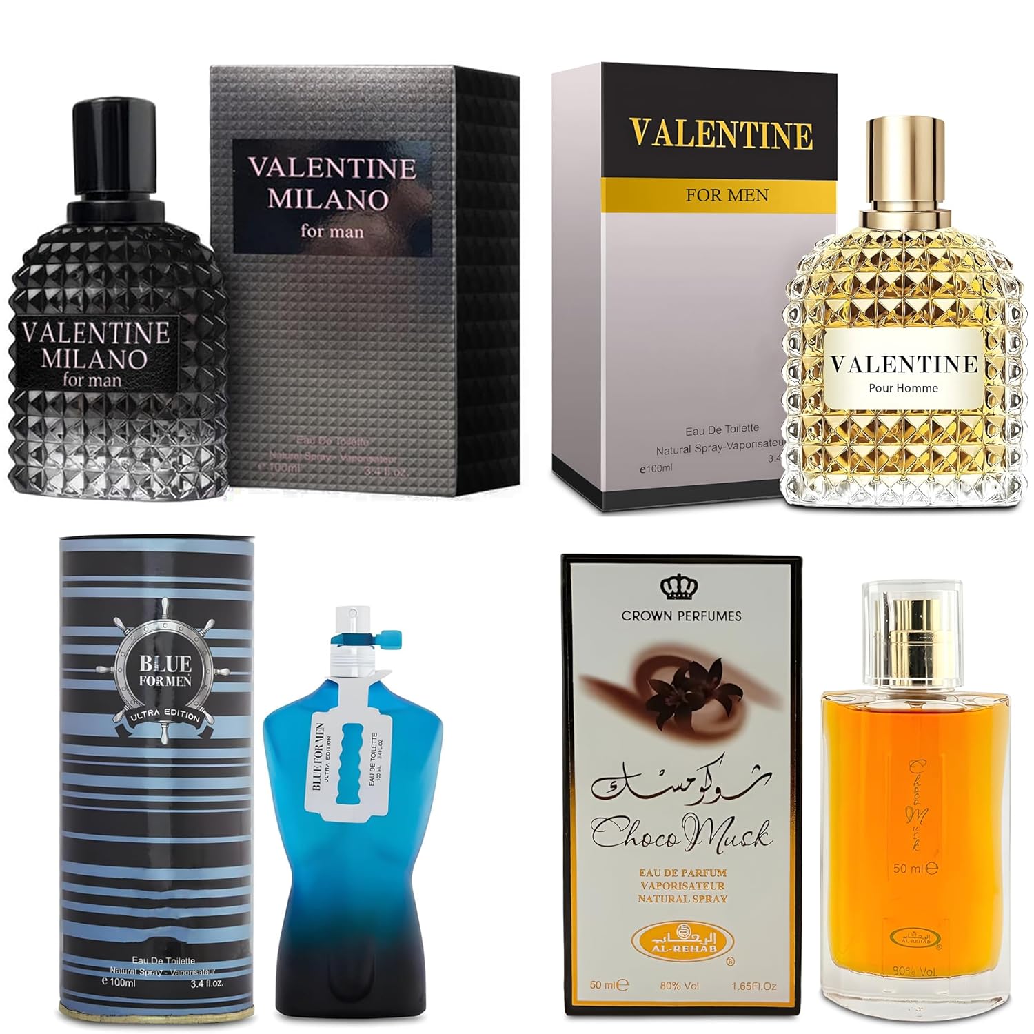 Men's Cologne Gift Set with Four Signature Scents for Him