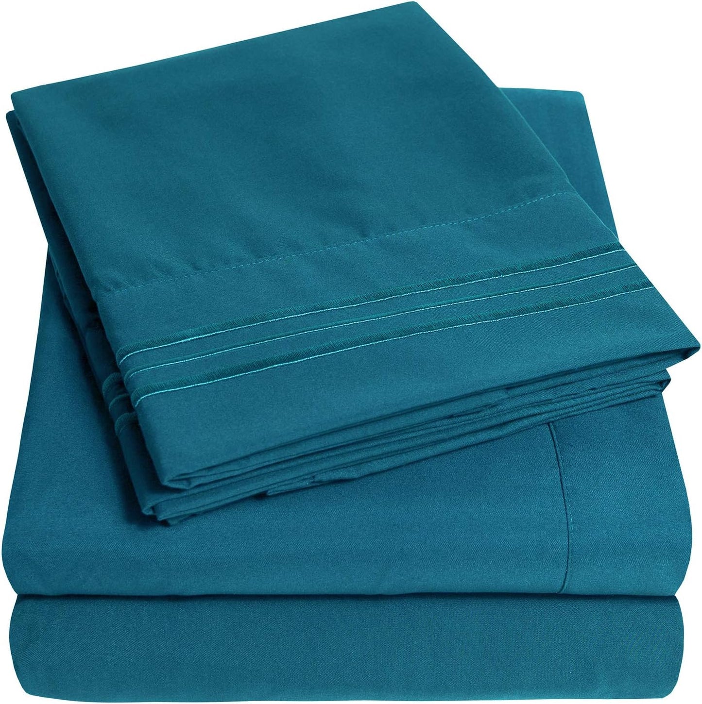 1500 Supreme Collection King Sheet Sets Teal for Luxurious Comfort