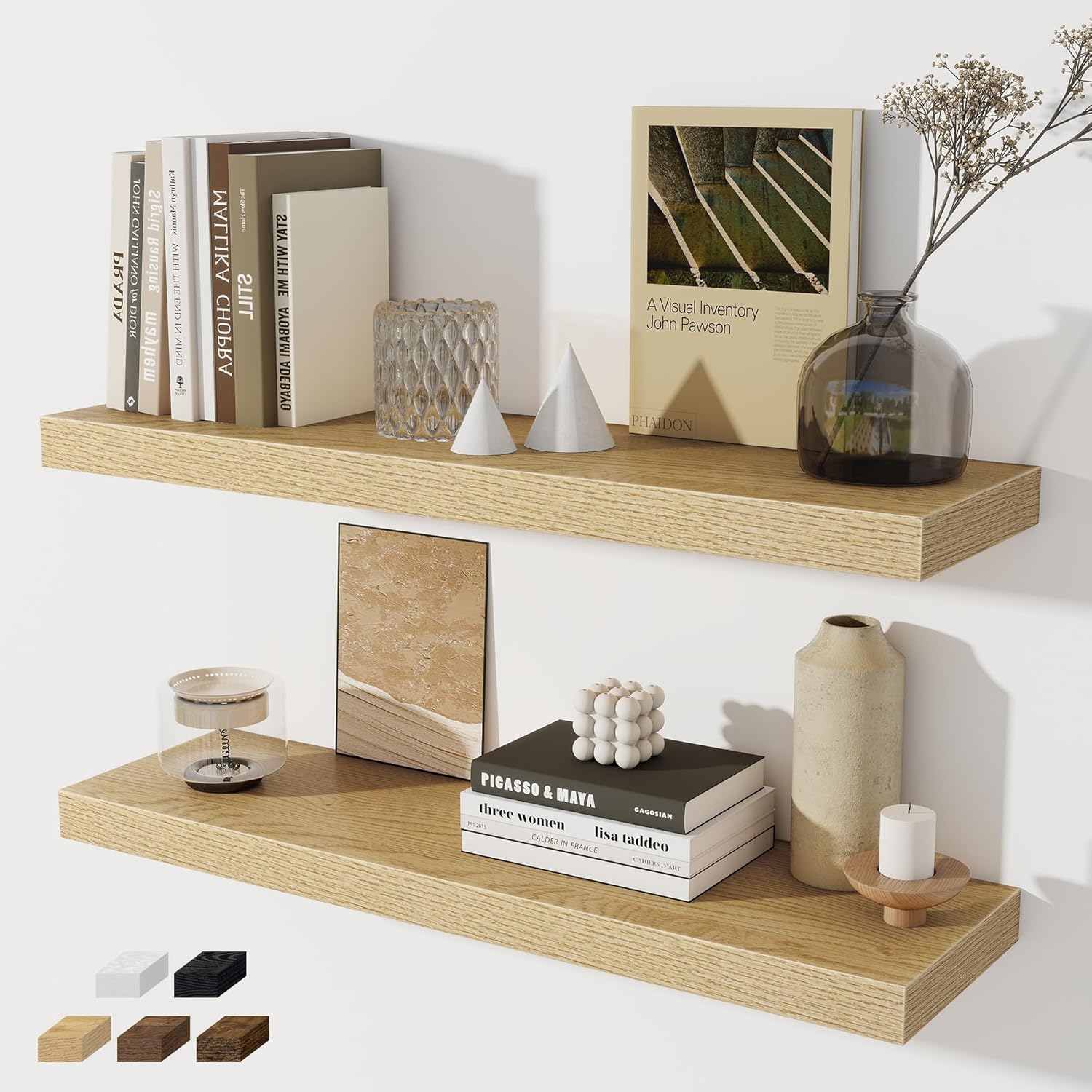 30 Inch Rustic Wooden Floating Shelves for Stylish Storage