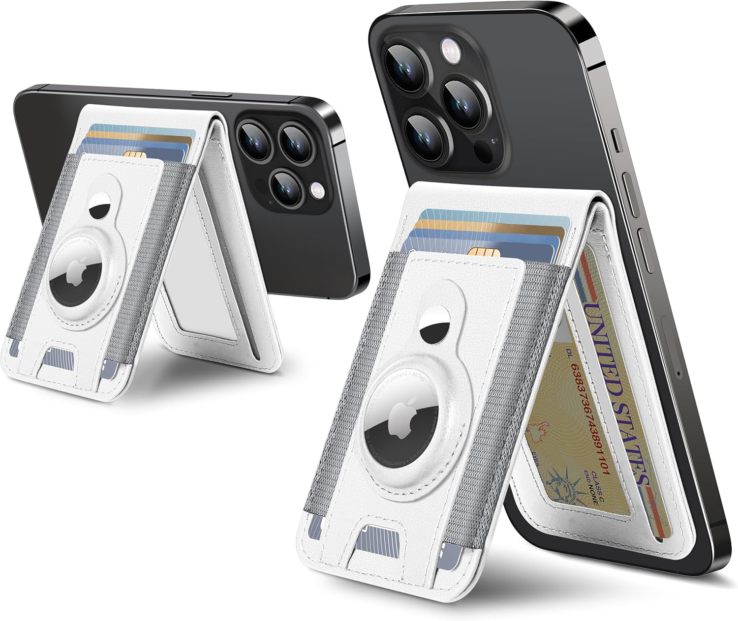 Magnetic Wallet with Airtag Holder for iPhone 17/16/15/14/13/12