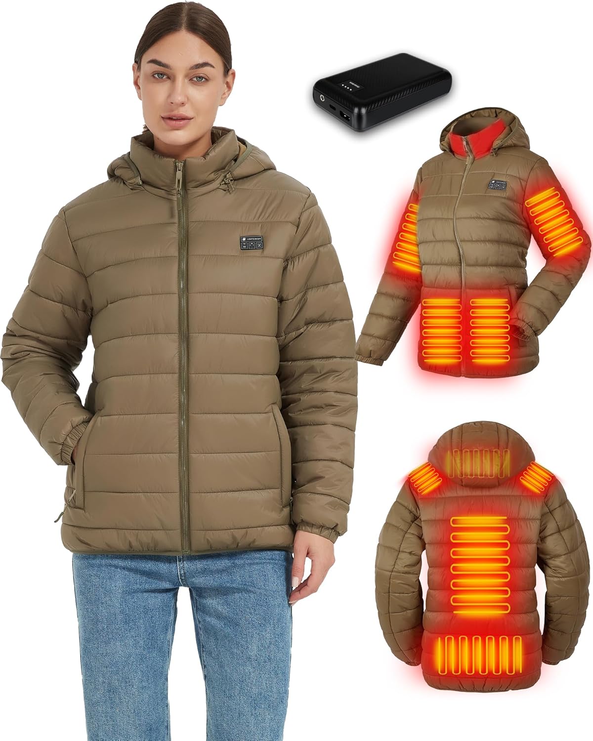 Heated Jackets for Women with 16000mAh Battery Pack Included