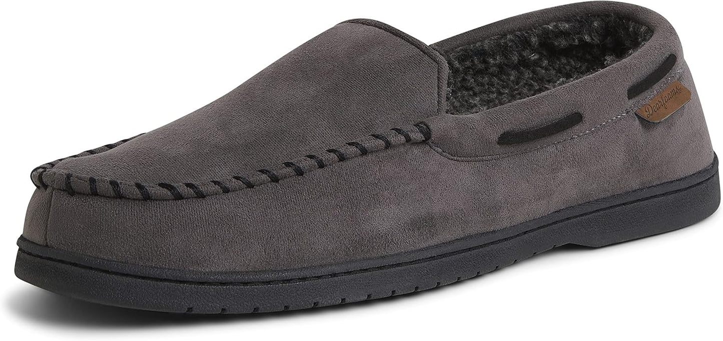Keaton Memory Foam Indoor Outdoor Moccasin Slippers for Men