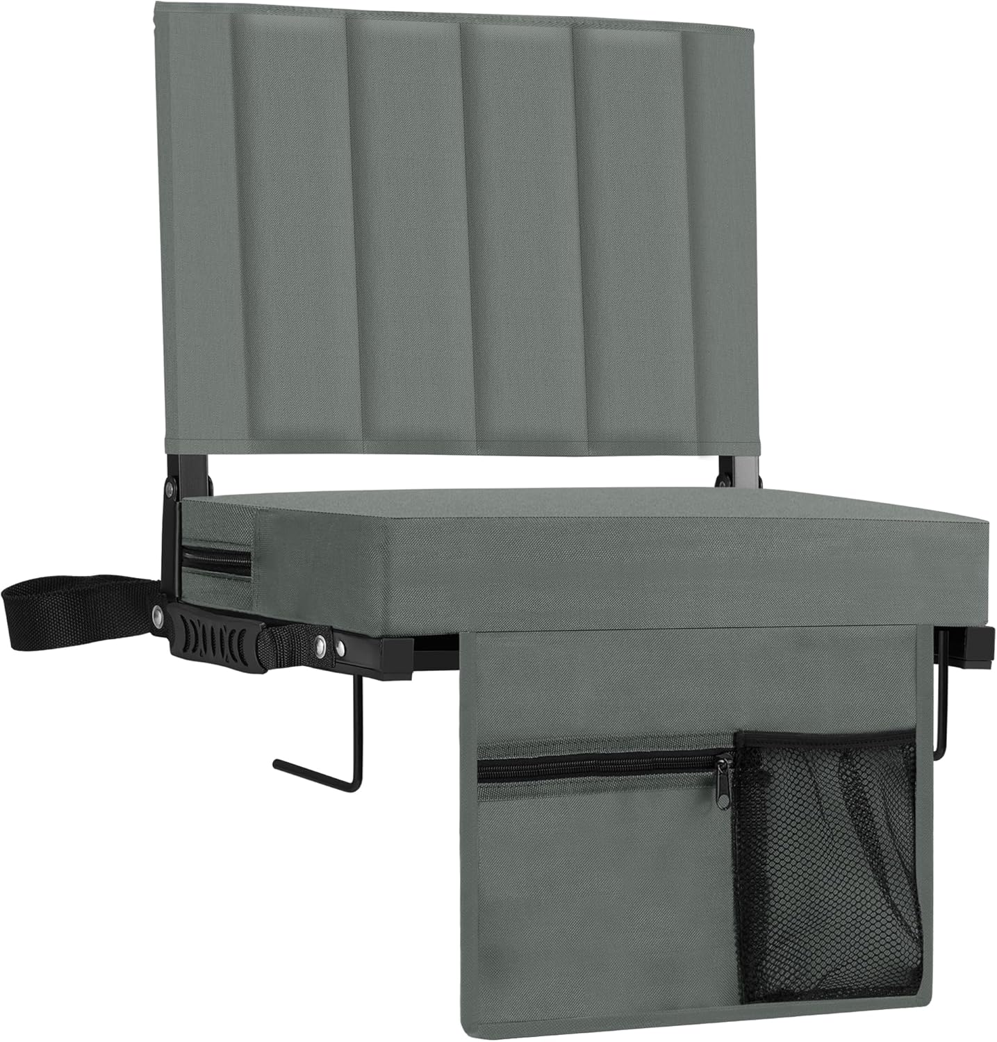 Portable Bleacher Seat with Back Support and Cup Holder