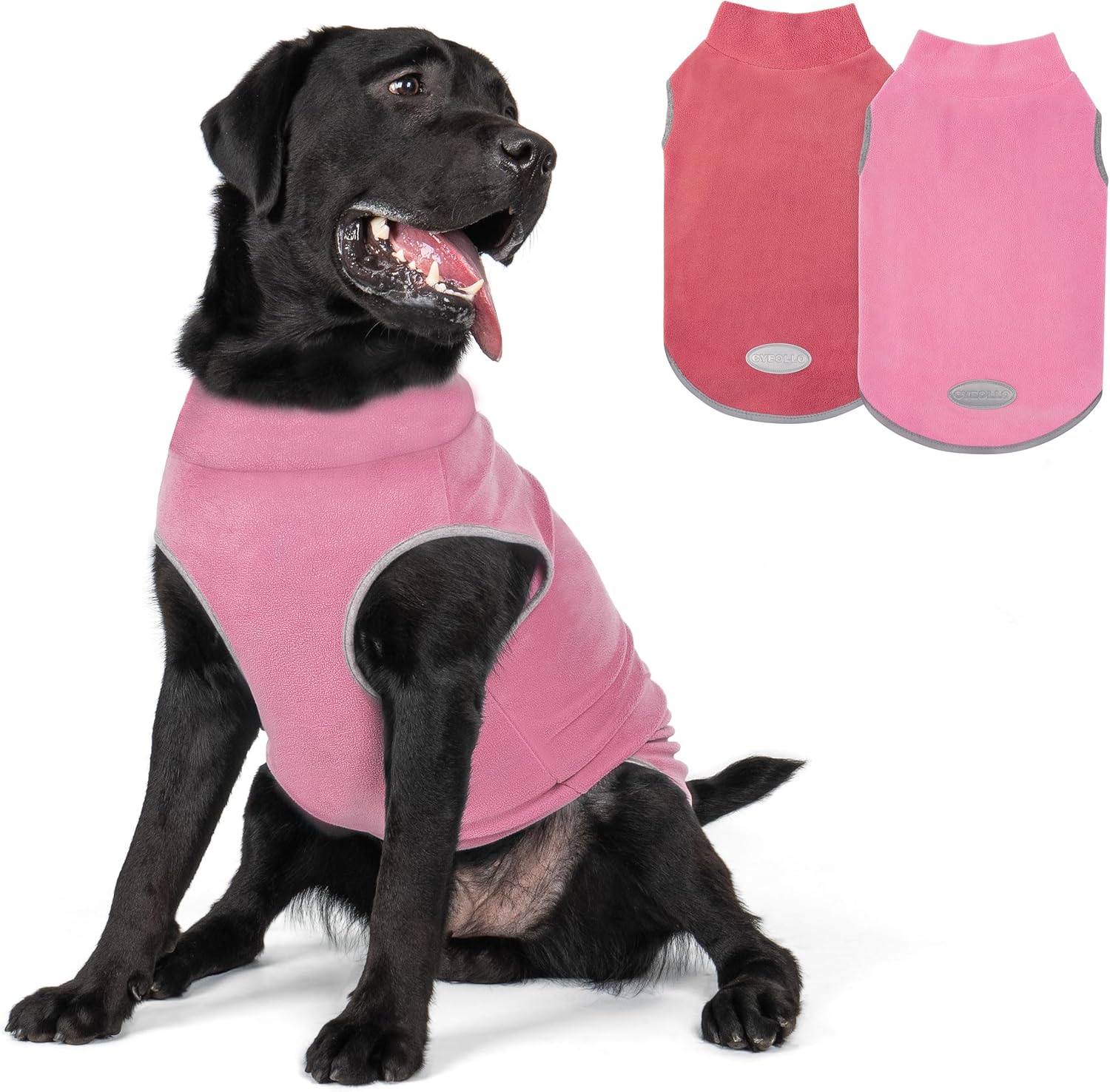Cyeollo 2 Pack Fleece Dog Sweater Vest for Medium Large Dogs