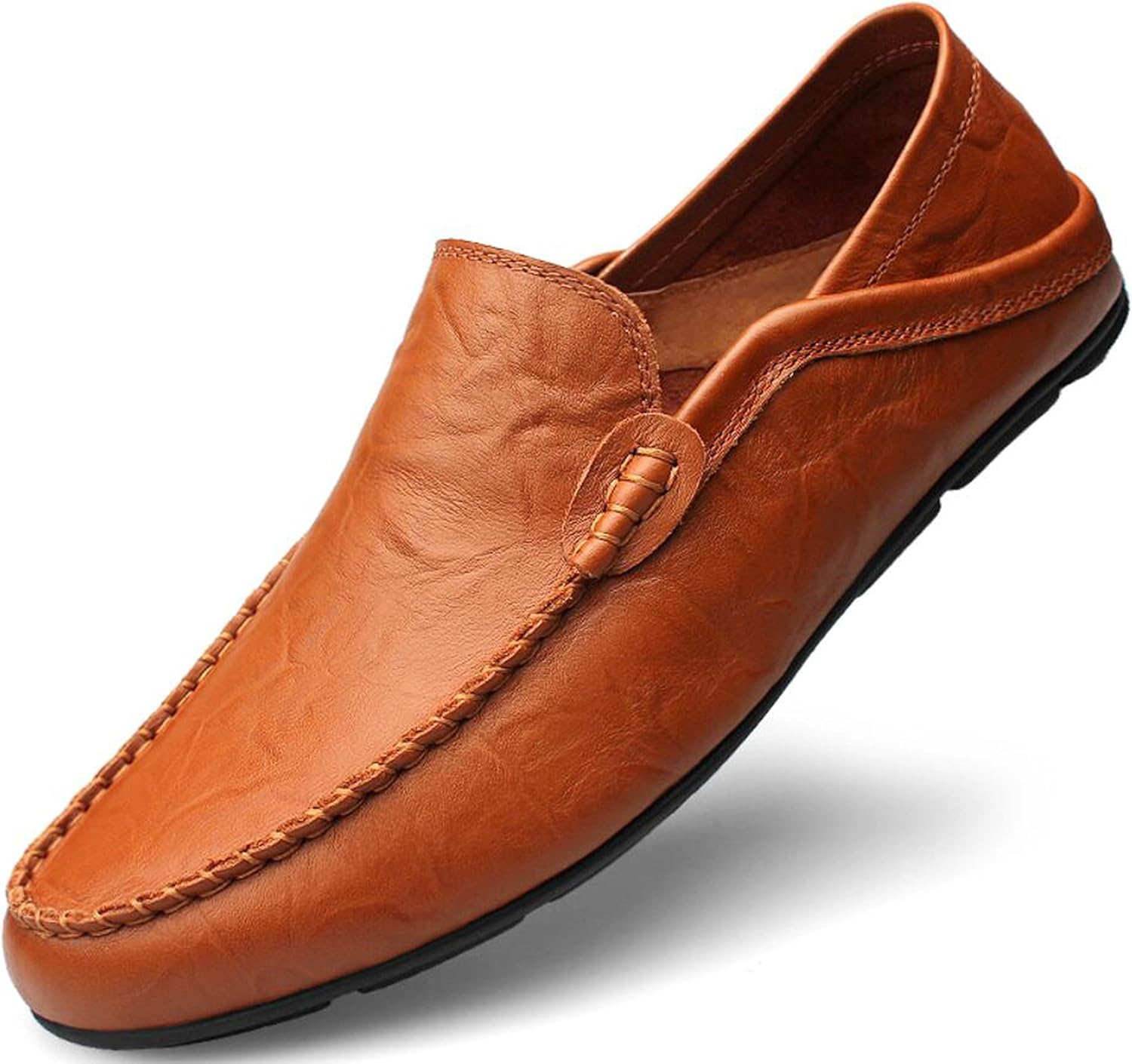 Go Tour Men's Premium Leather Casual Slip on Loafers for Comfort