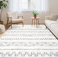 6x9 Area Rugs for Living Room - Washable Modern Geometric Rug