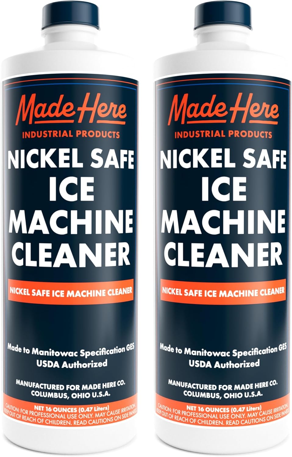 2-Pack Nickel Safe Ice Machine Cleaner - 16 oz
