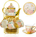 20 Pieces European Ceramic Tea Set Large Cream Version - Elegant