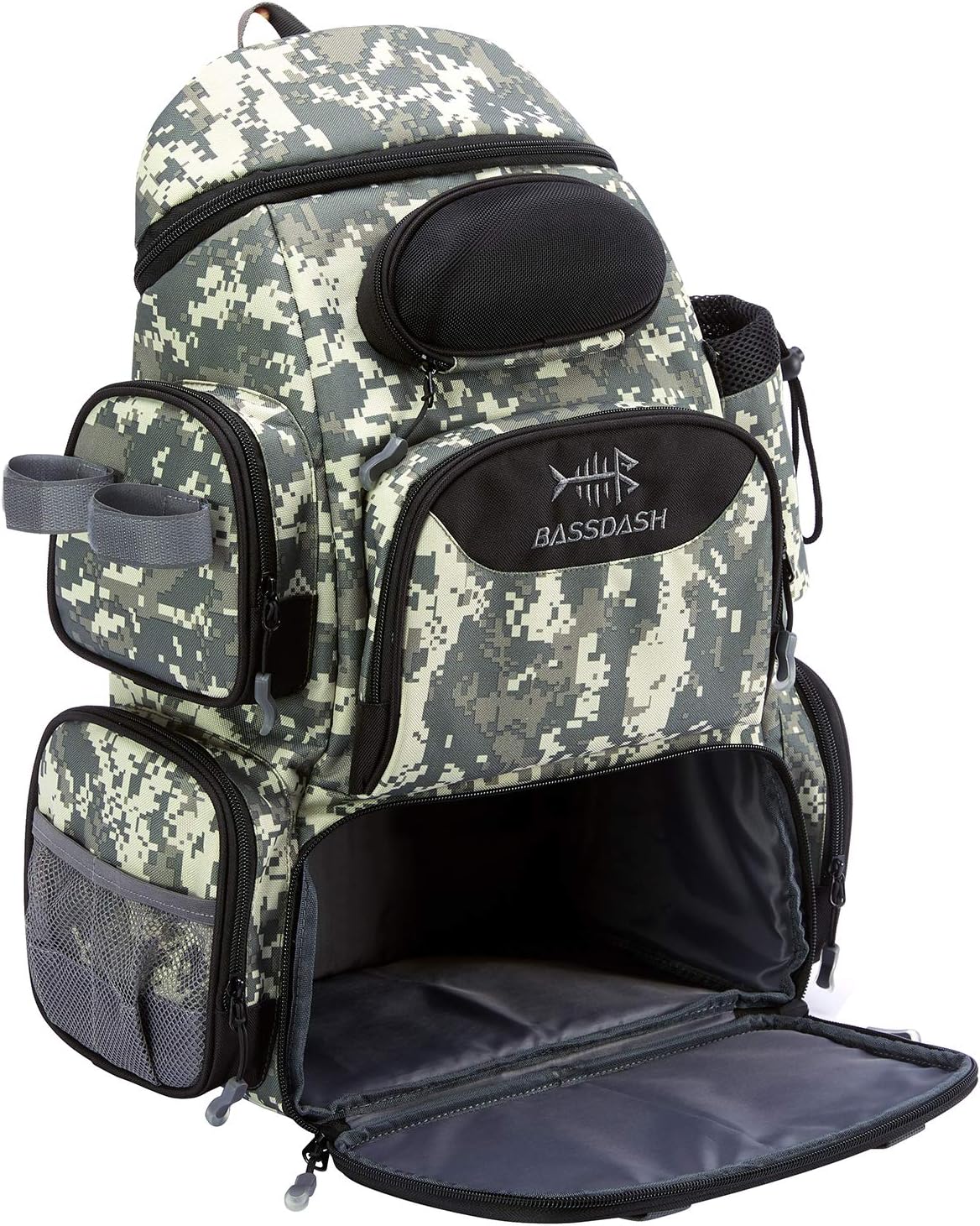 BASSDASH Fishing Backpack - Waterproof with Rod Holder