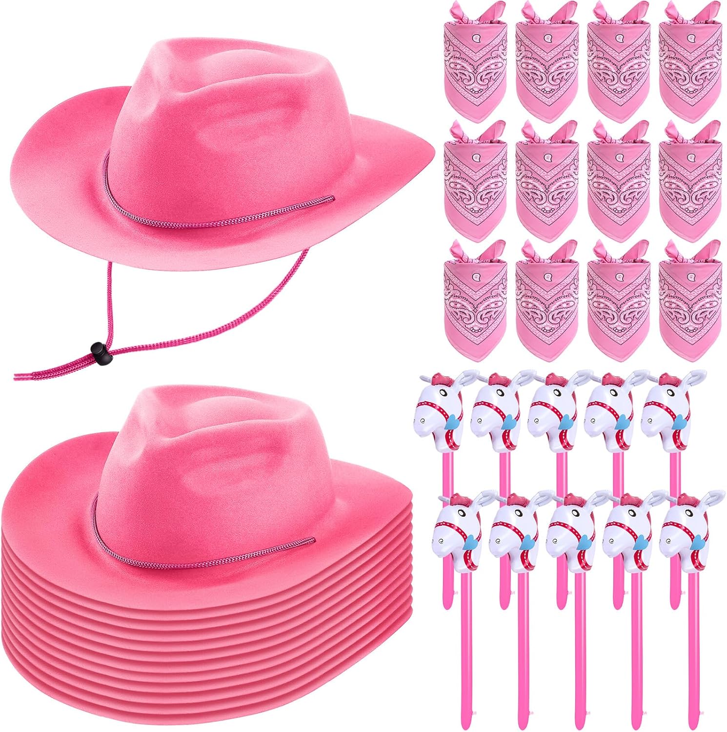 36 Pcs Cowboy Party Costume Set for Kids Halloween Fun