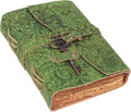 Leather Journal Vintage Paper Notebook - Antique Handmade Deckle Edge