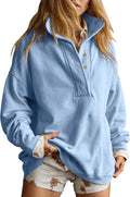 Gacaky Oversized Henley Sweatshirt for Women - Cozy Everyday Fit Find