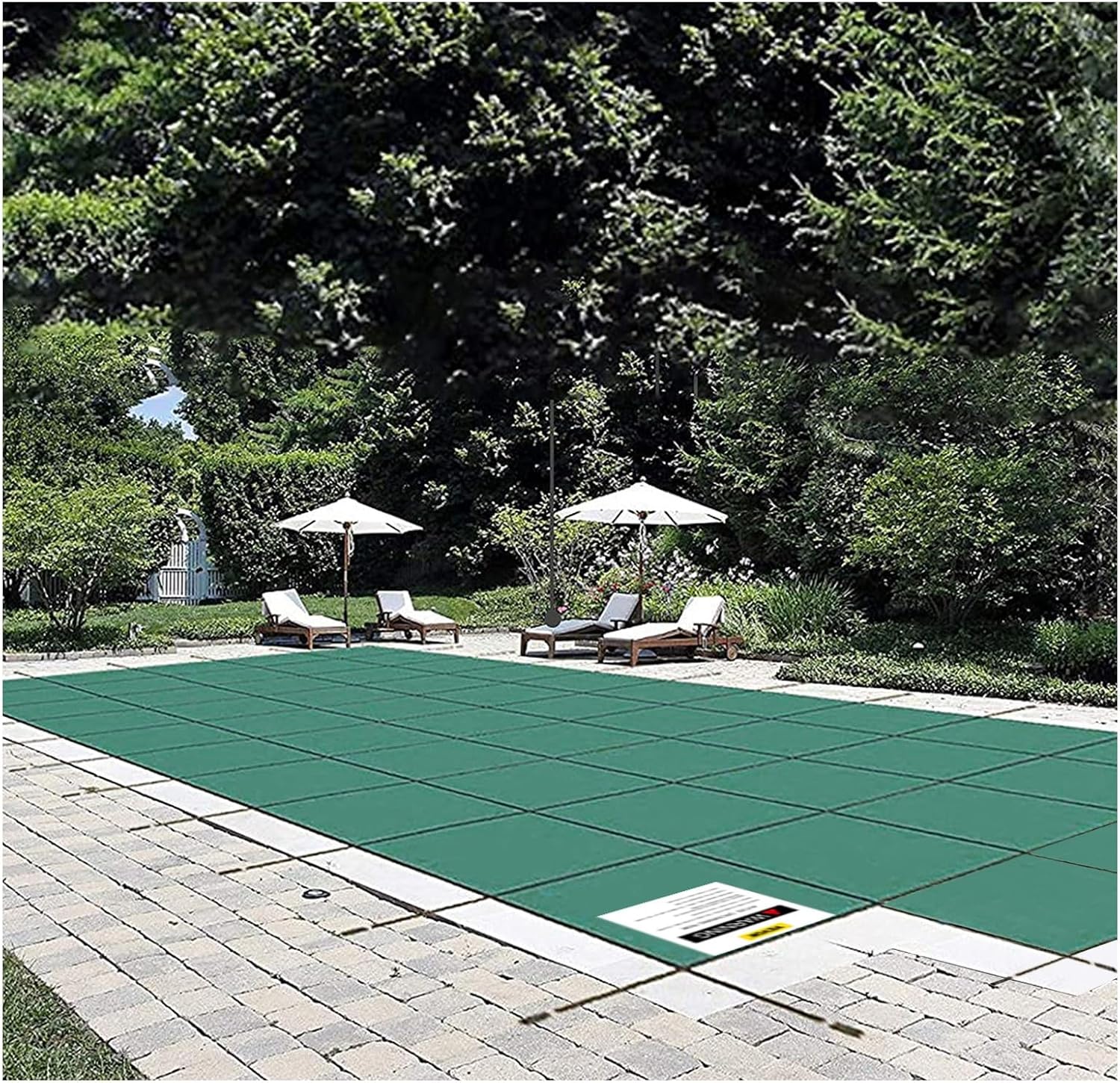 Happybuy Inground Pool Safety Cover 18ft x 36ft Rectangle Design