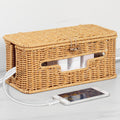 Handmade Cable Management Box Cord Hider - Elegant 4-Slot Organizer
