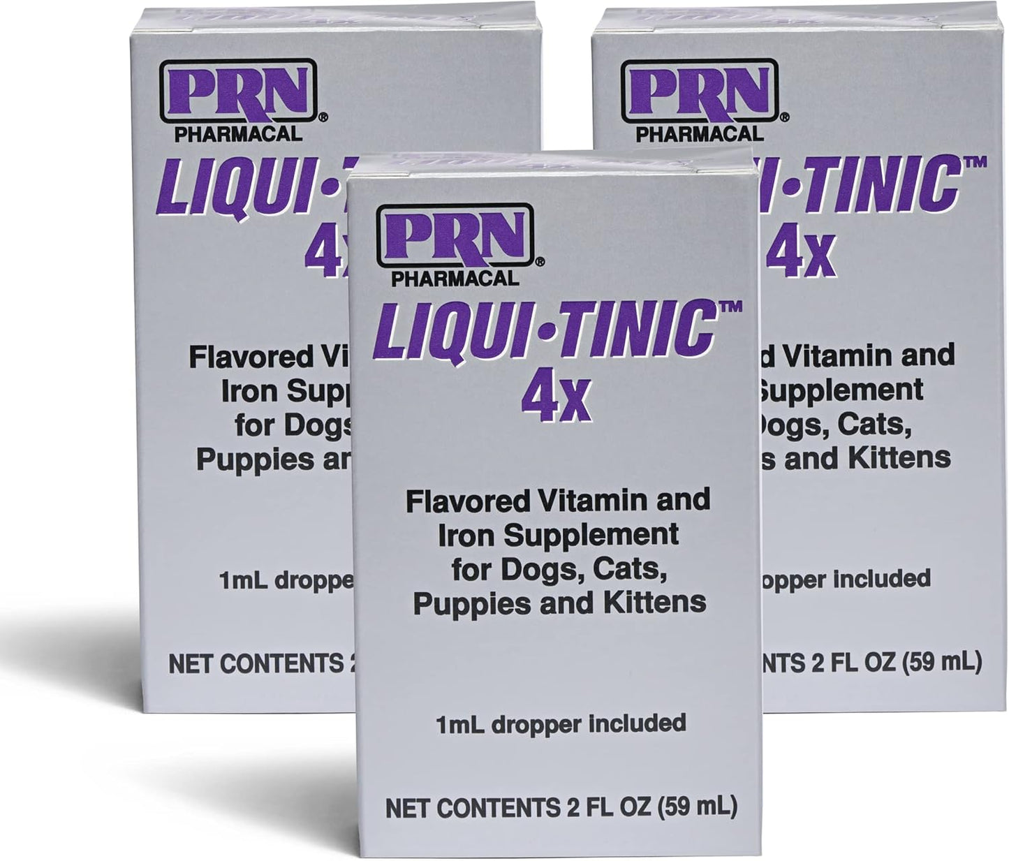 PRN Pharmacal Liqui-Tinic 4X - Iron & Vitamins for Pets