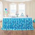 Tutu Table Skirt 14ft Ocean Blue Baby Shark - Party Table Decoration