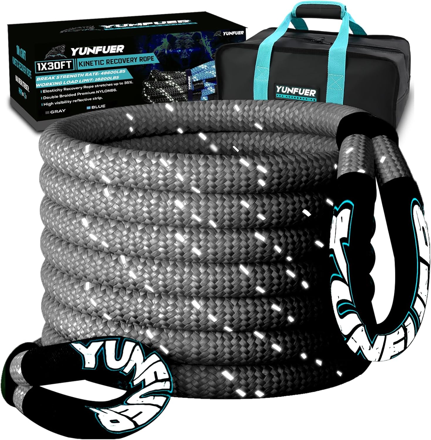Heavy-Duty Kinetic Recovery Rope Kit for Off-Road Adventures