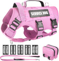 Tactical Dog Harness with Leash and Patches - No Pull MOLLE Vest