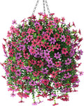 Artificial Faux Hanging Flowers Basket for Outdoor Decor