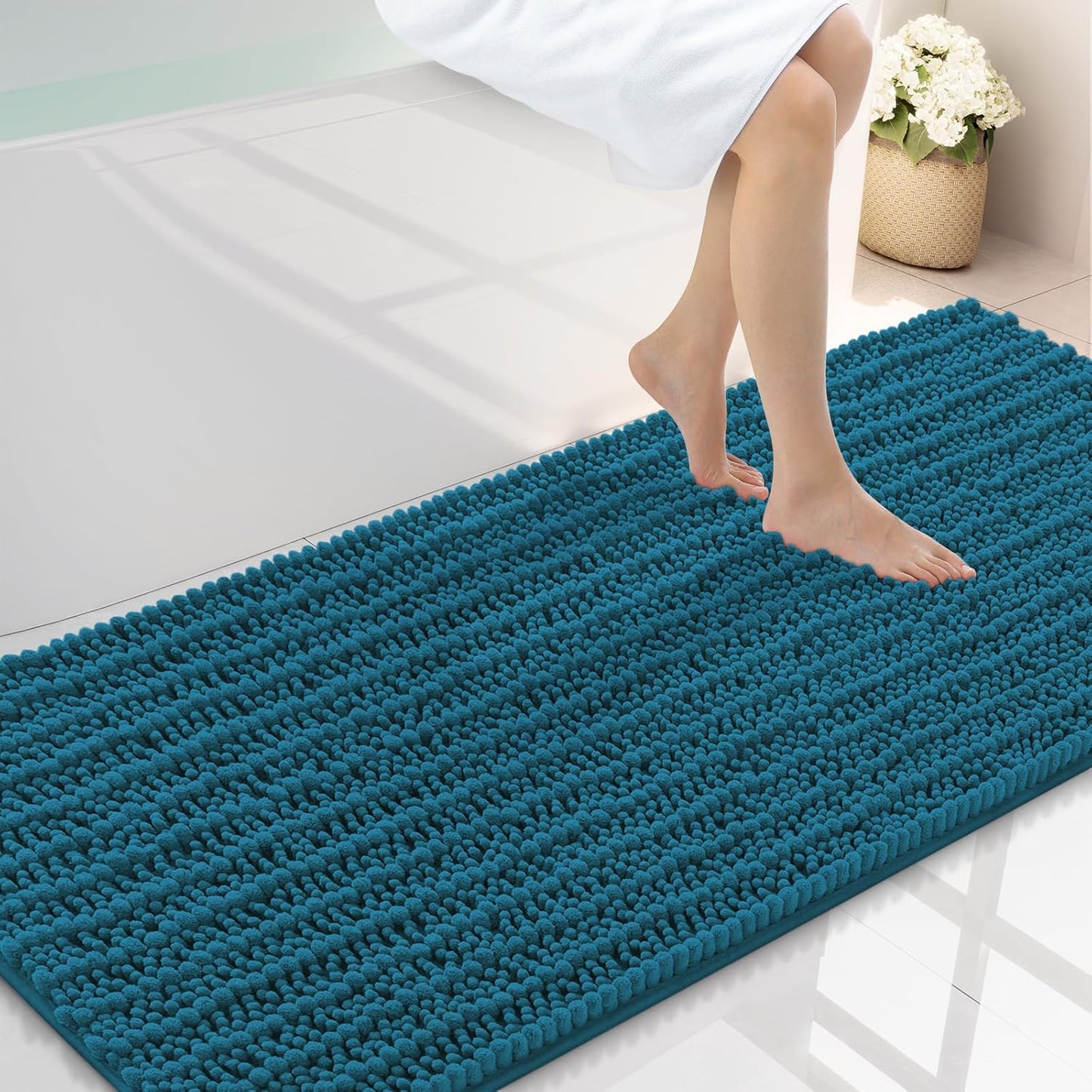 Smiry Bathroom Rugs Mat 59x24, Soft Absorbent Chenille Mats