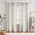 Light Filtering Linen Curtains - Set of 2 Panels, 42x90, Vision Home