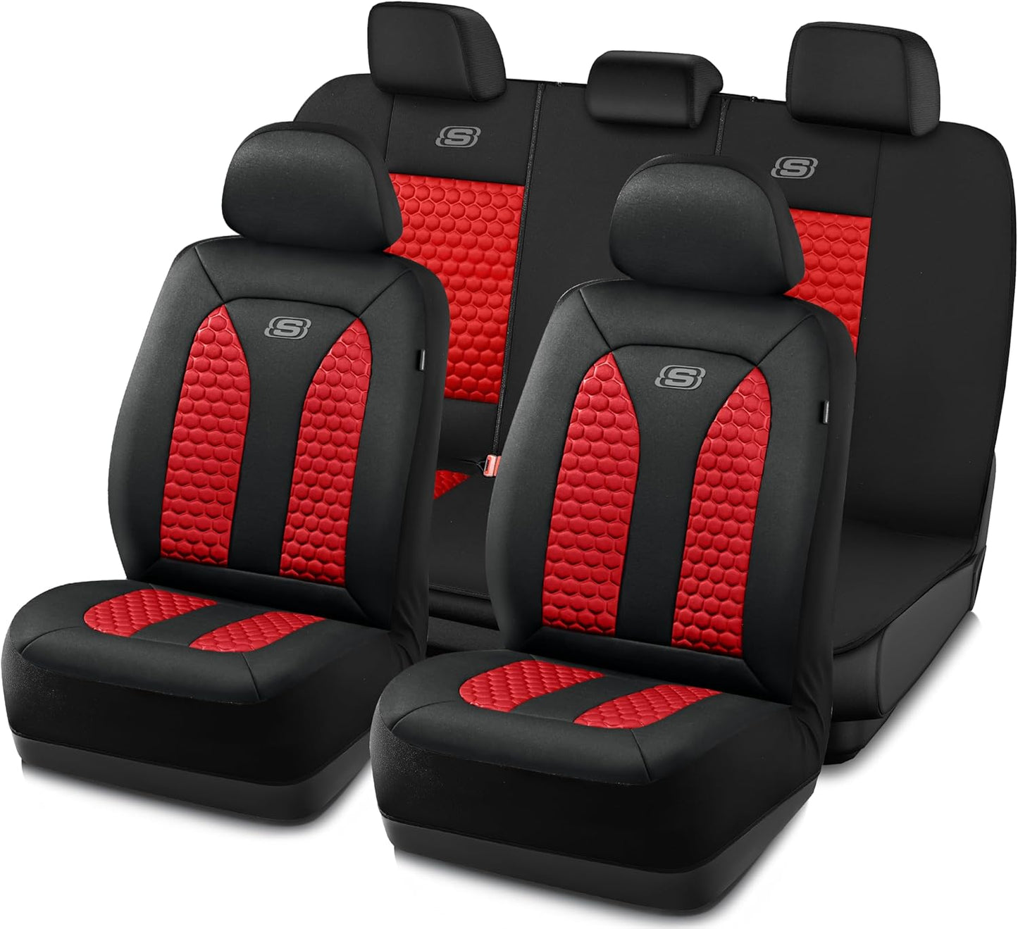 Skechers Memory Foam Car Seat Cover Full Set for Comfort
