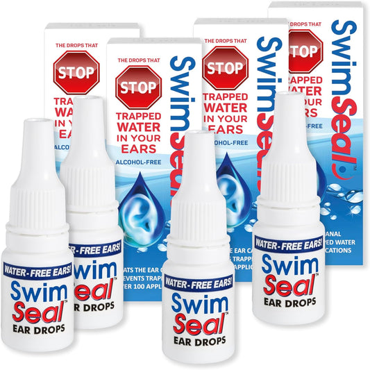 SwimSeal Family 4-Pack Natural Swimmer's Ear Drops for All Ages