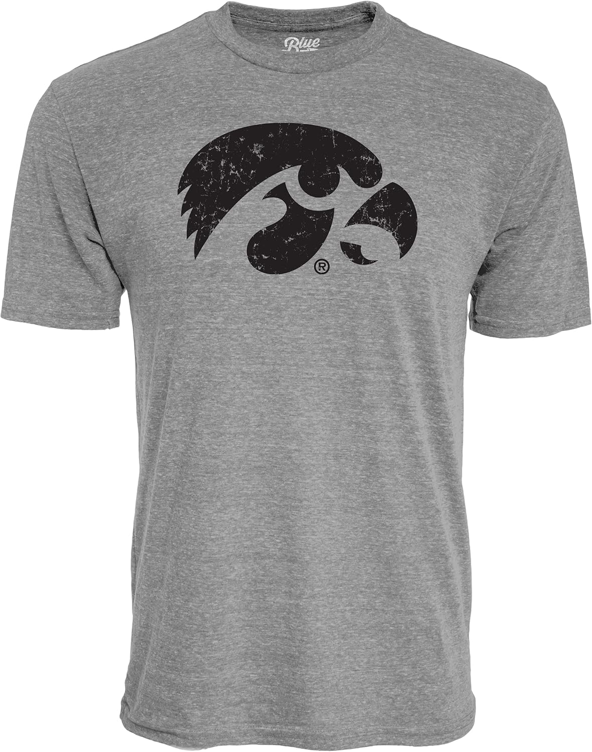 Iowa Hawkeyes Men's Tri-Blend T-Shirt with Vintage Icon Design